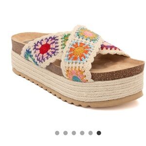 Dirty Laundry CROCHET PLATFORM SANDAL
